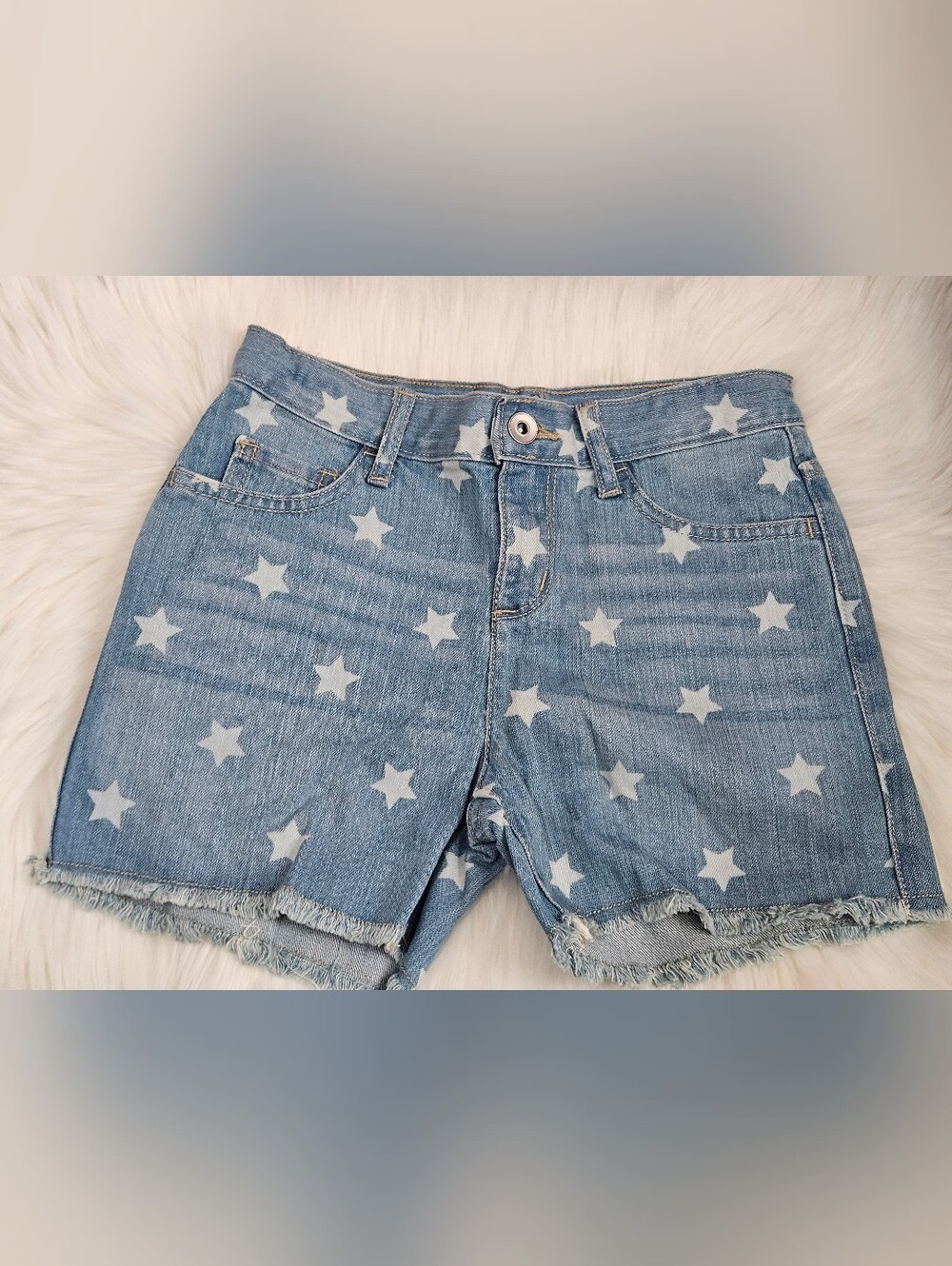 Children's place Girls Star Print Denim Jean Shorts